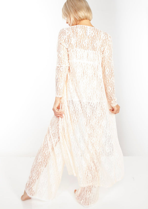 Rhonda Shear Up All Night Stretch Lace Duster - Final Sale