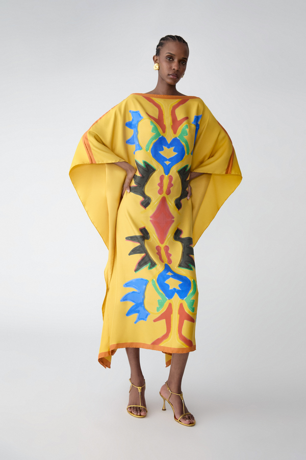 rianna Nina CAROLINA HERRERA X RIANNA + NINA Kaftan Daffodil