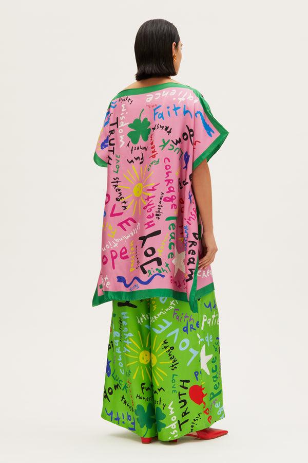 Rianna Nina Kakanias Kaftan Joy Hope Dream Pink Short