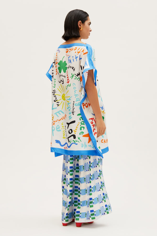 Rianna Nina Kakanias Kaftan Joy Hope Dream White Short