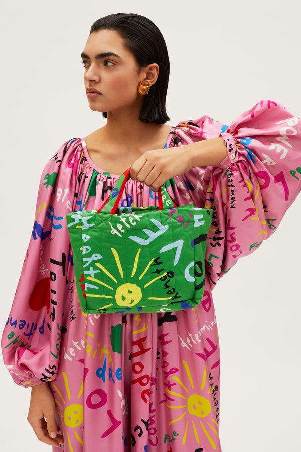 rianna nina Kakanias Tote Bag Joy Hope Dream Green Small