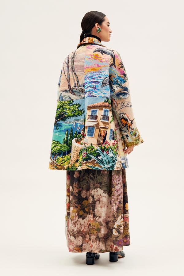 Rianna Nina One-a-of-a-kind Caban Jacket Embroidery