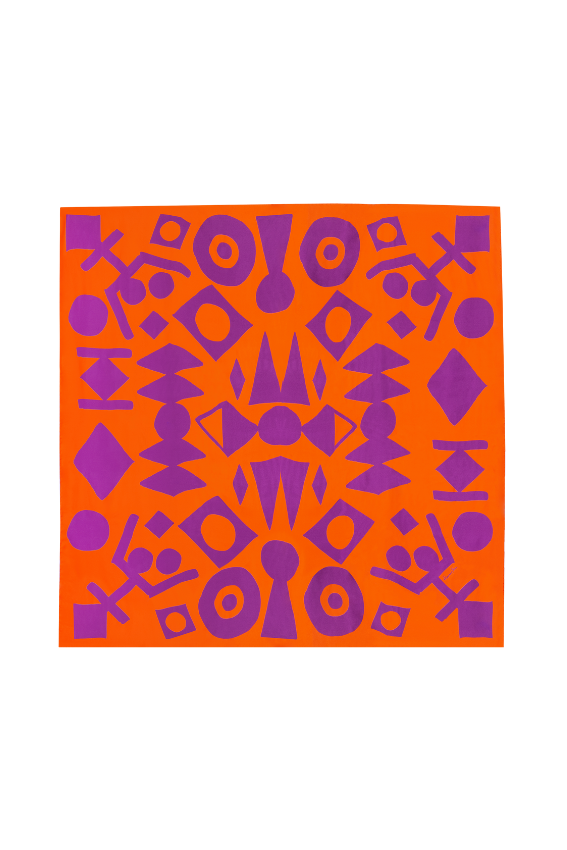 rianna nina GEOMETRIA Scarf Mikado Orange