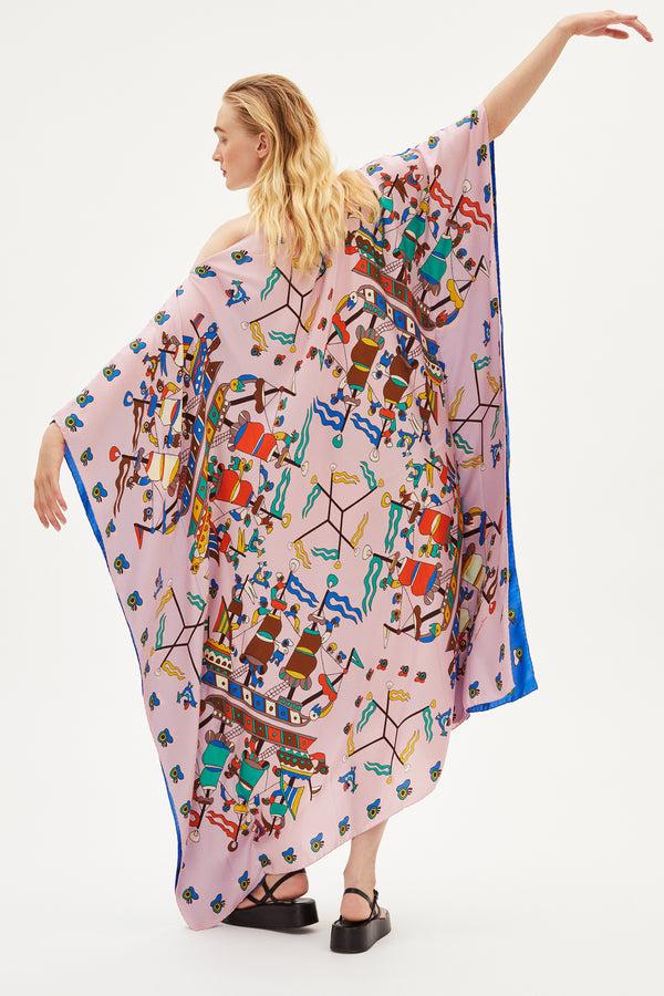Rianna Nina Greek Kaftan Caravi Blue Pink