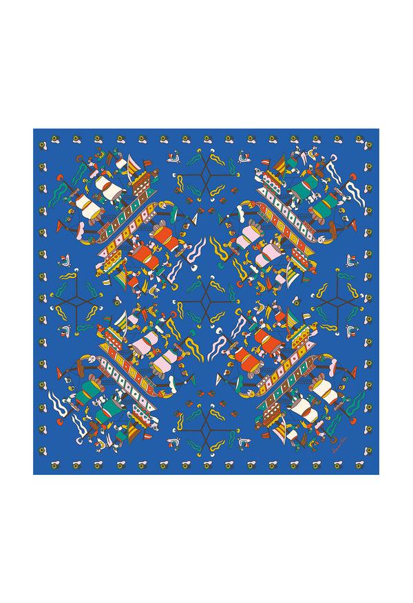 rianna nina Greek Scarf Caravi Blue