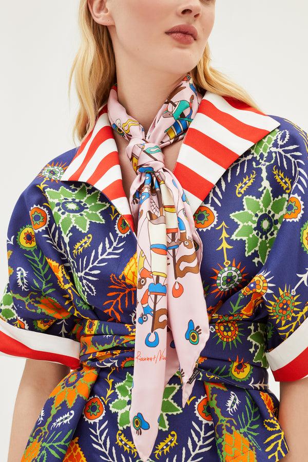 Rianna Nina Greek Scarf Caravi Pink