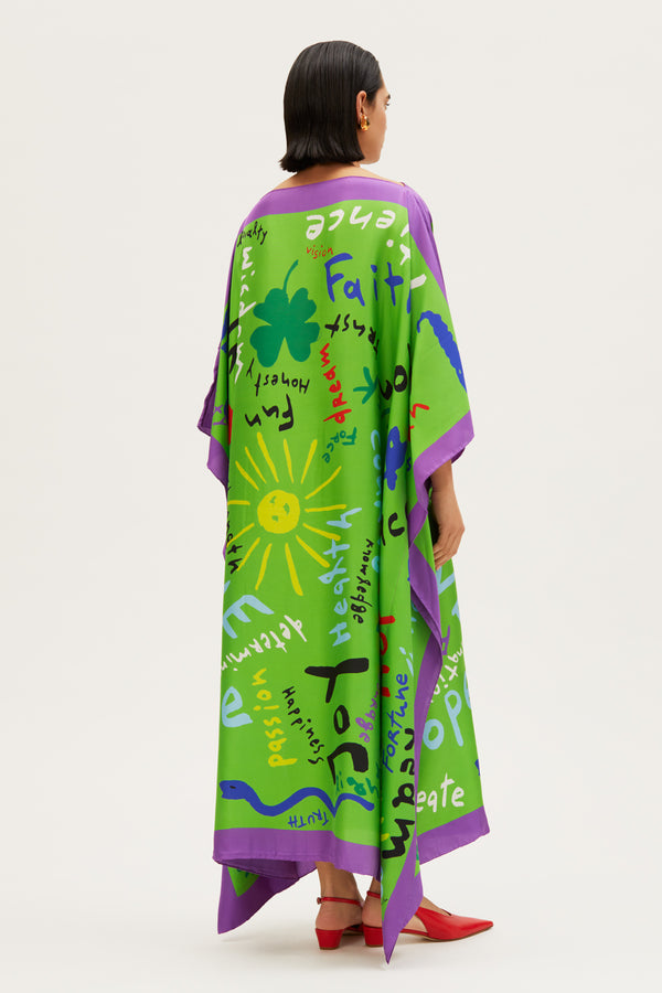 Rianna Nina Kakanias Kaftan Joy Hope Dream Green