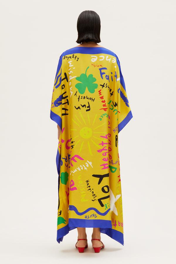 Rianna Nina Kakanias Kaftan Joy Hope Dream Yellow
