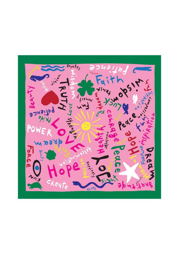 rianna nina Kakanias Scarf Joy Hope Dream Pink