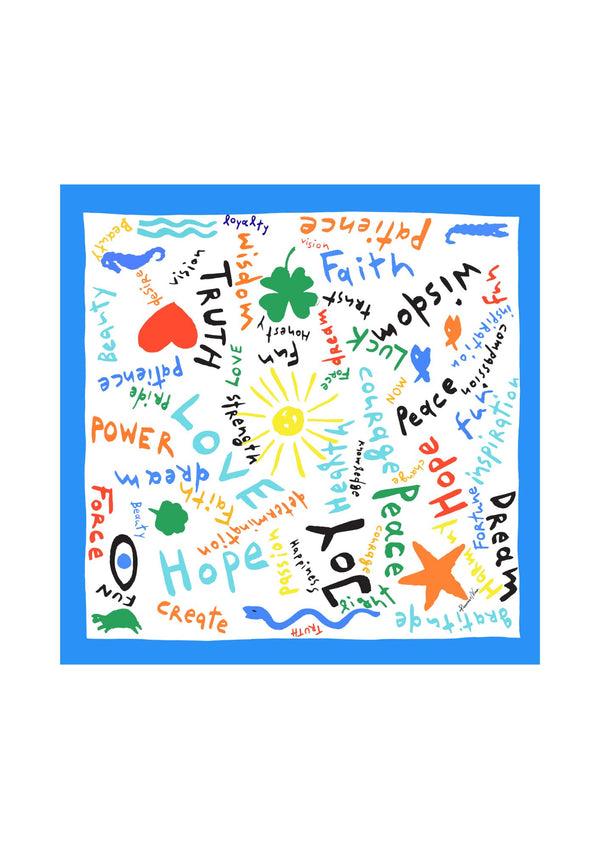 rianna nina Kakanias Scarf Joy Hope Dream White