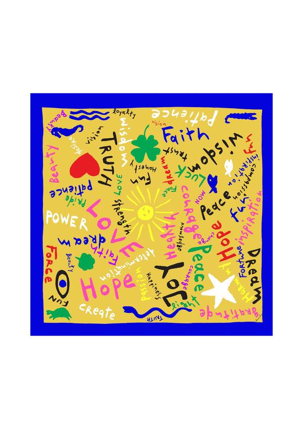 rianna nina Kakanias Scarf Joy Hope Dream Yellow