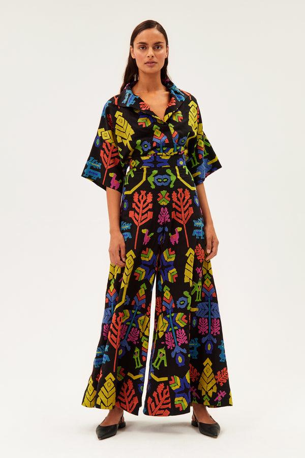 rianna nina Kilimi Embroidered Palazzo Pants