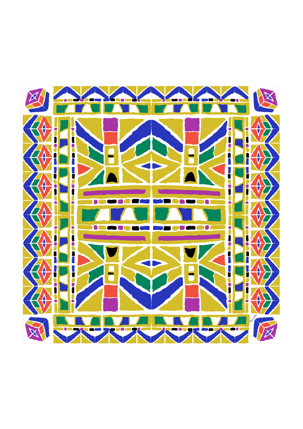 rianna nina Kilimi Scarf Chorio Yellow