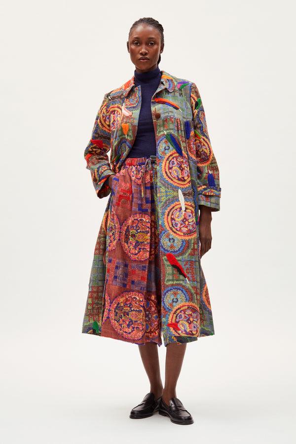 Rianna Nina Kipos Dyo Embroidered Coat Fedora