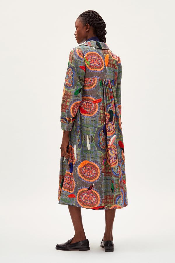 Rianna Nina Kipos Dyo Embroidered Coat Fedora