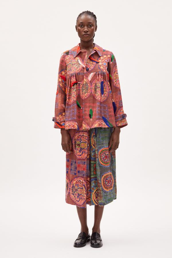 rianna nina Kipos Dyo Embroidered Jacket Fedora