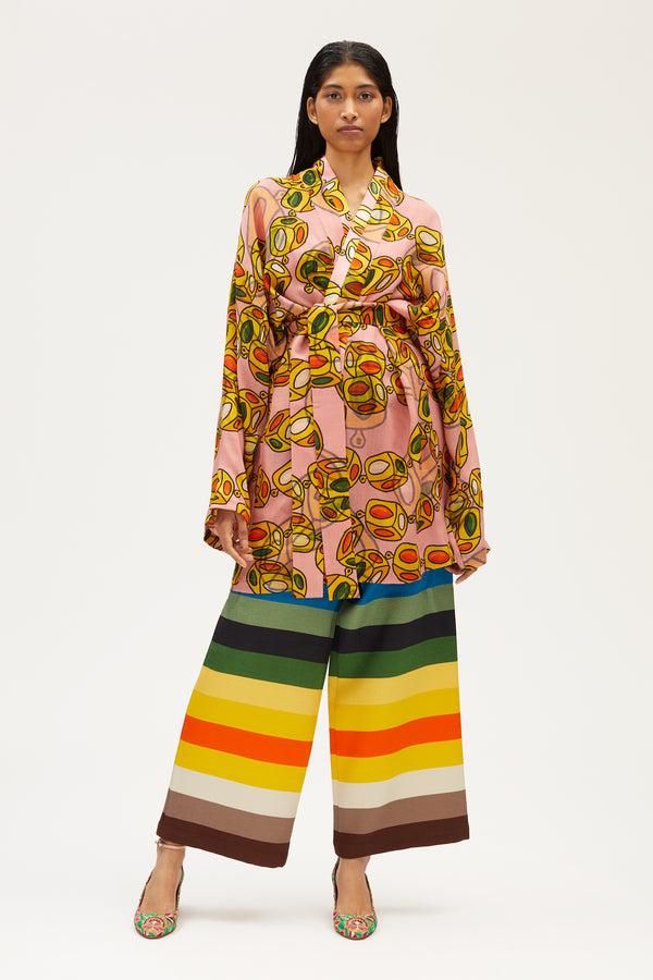 rianna nina KOSMIMA Short Kimono Panos Wool