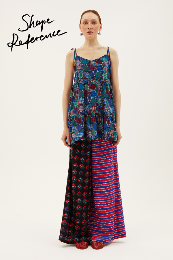 Rianna Nina One-of-a-kind Flared Leg Pants Silk