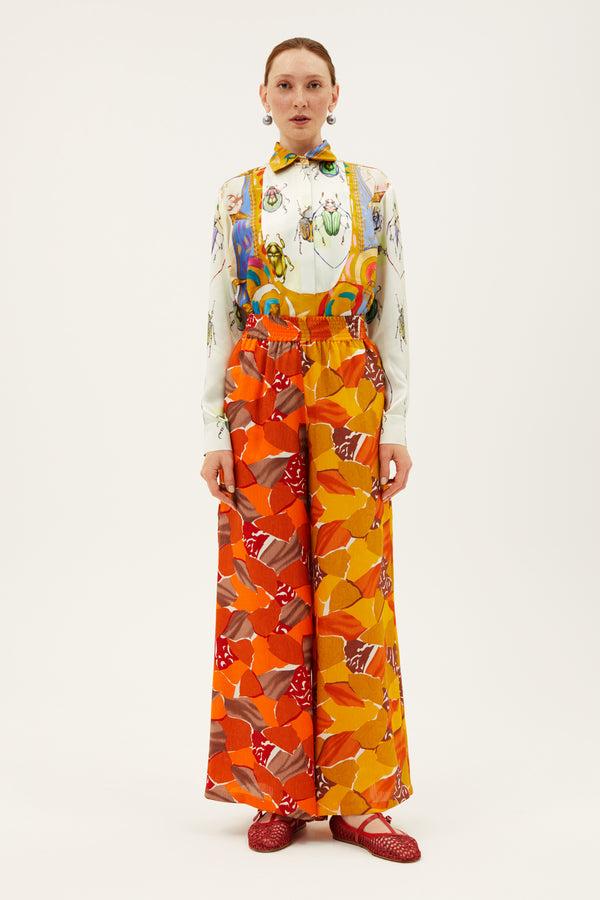 rianna nina One-of-a-kind Flared Leg Pants Silk