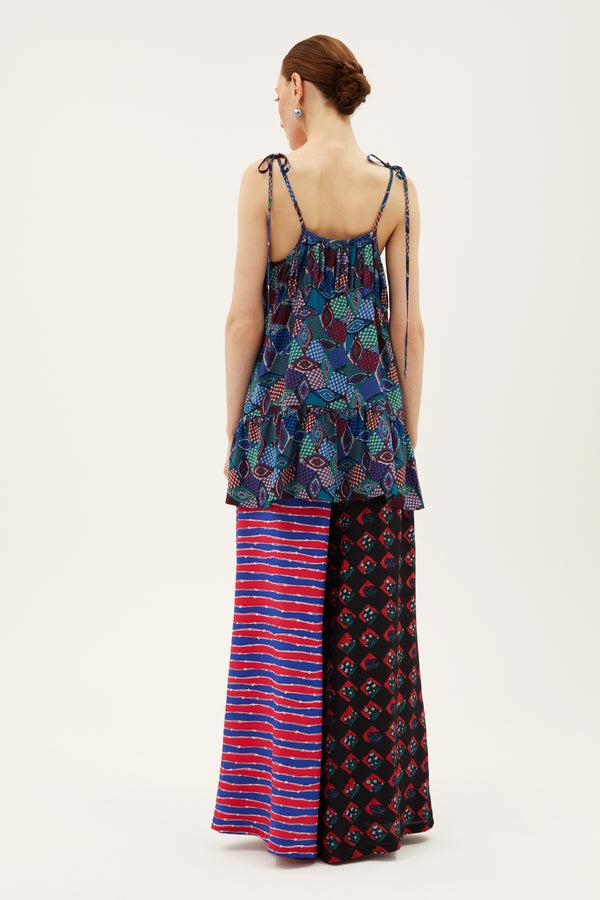 Rianna Nina One-of-a-kind Volant Top Silk