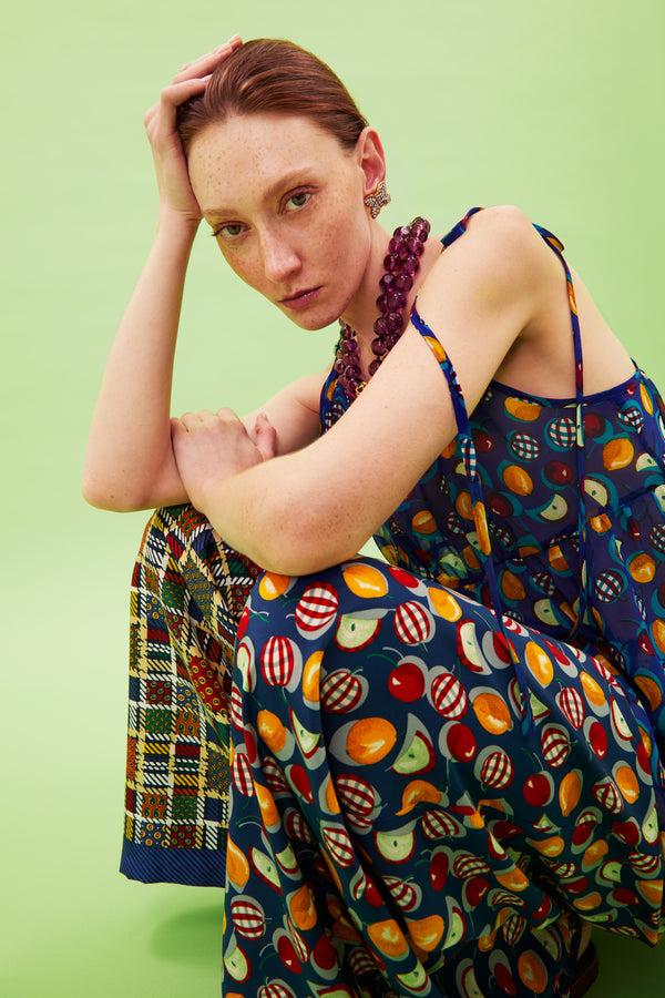 Rianna Nina One-of-a-kind Volant Top Silk