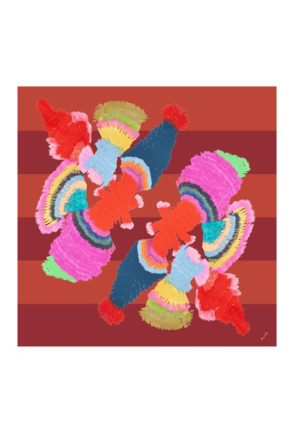 rianna nina Paradeisos Scarf Papagalos Coral