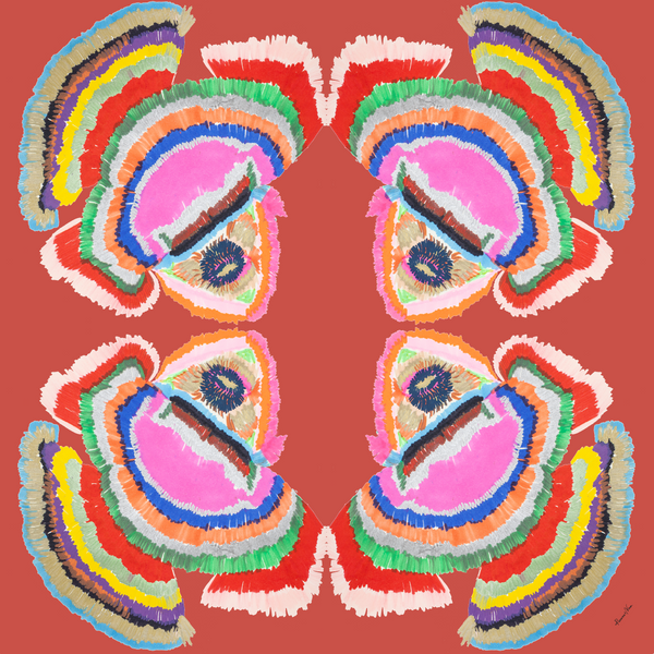 Rianna Nina Paradeisos Scarf Psaraki Coral