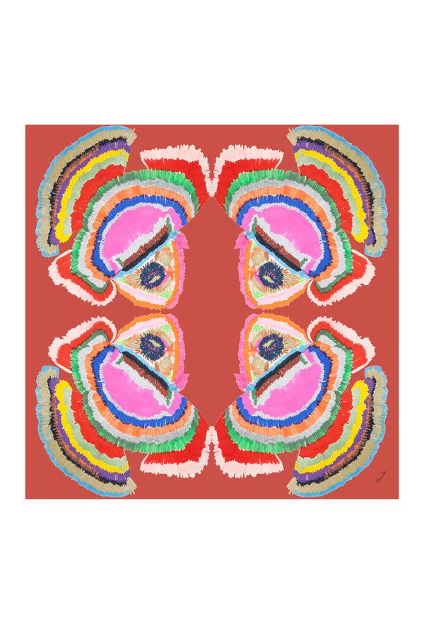 rianna nina Paradeisos Scarf Psaraki Coral