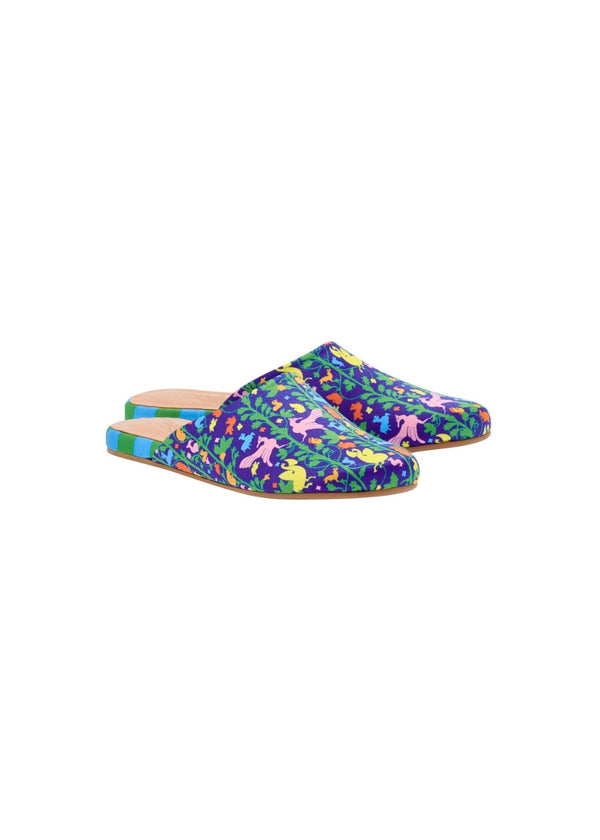 rianna nina The Benaki Slipper Kiknos Blue