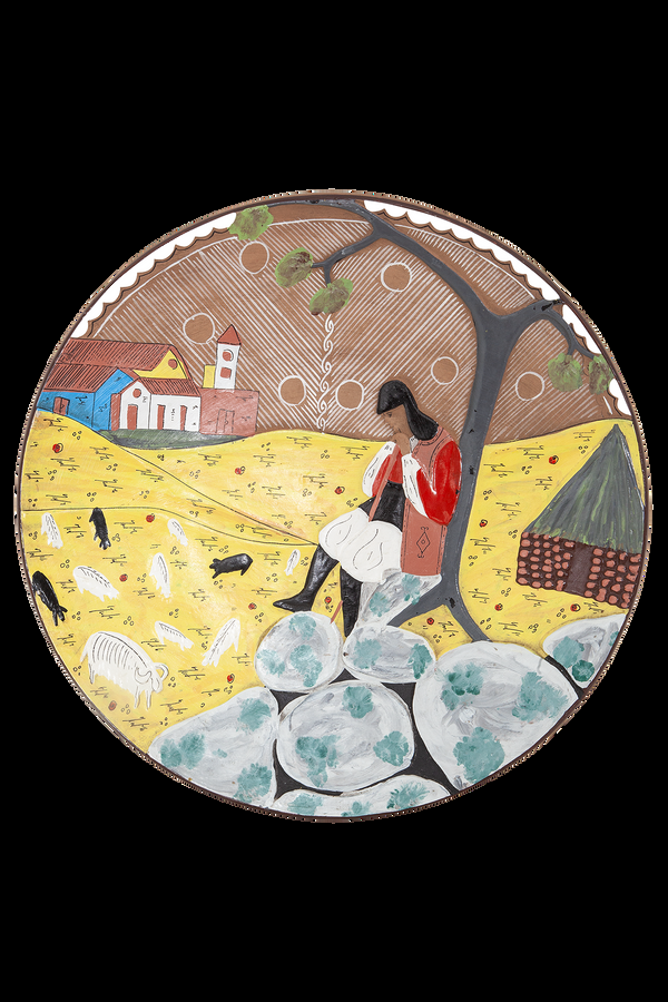 rianna nina Vintage Hungarian Terracotta Plate