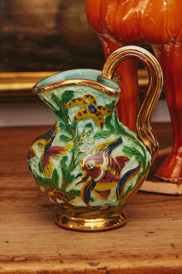 Rianna Nina Vintage Home Vallauris 60's Ceramic Vase Turquoise