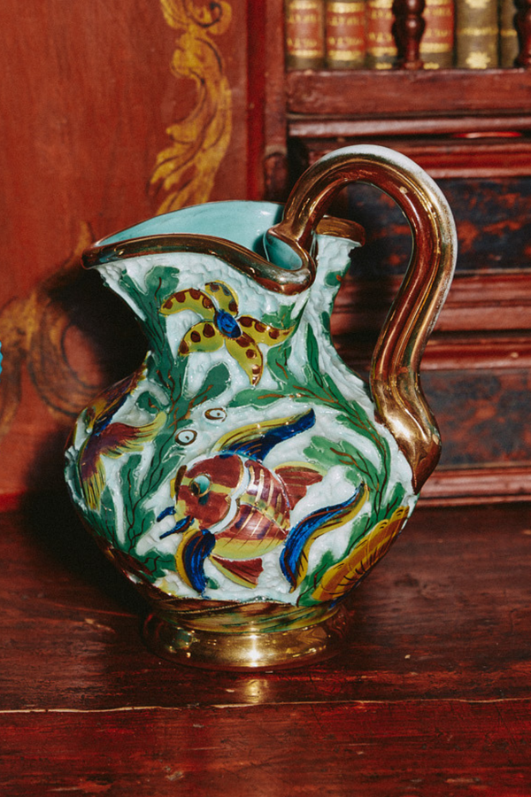 rianna nina Vintage Home Vallauris 60's Ceramic Vase Turquoise