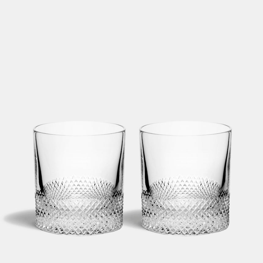 richard brendon Diamond Double Old Fashioned Tumblers (Set of 2)