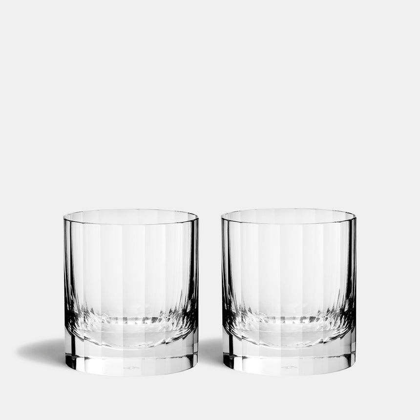 richard brendon Fluted Double Old Fashioned Tumblers (Set of 2)