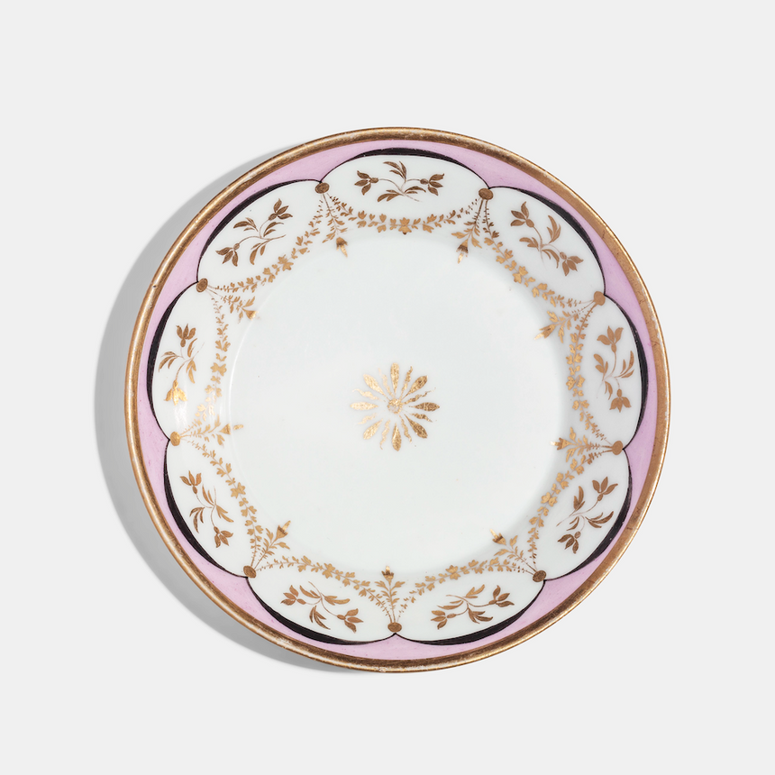 richard brendon Maker Unknown Saucer c.1800 and Gold Reflect Teacup