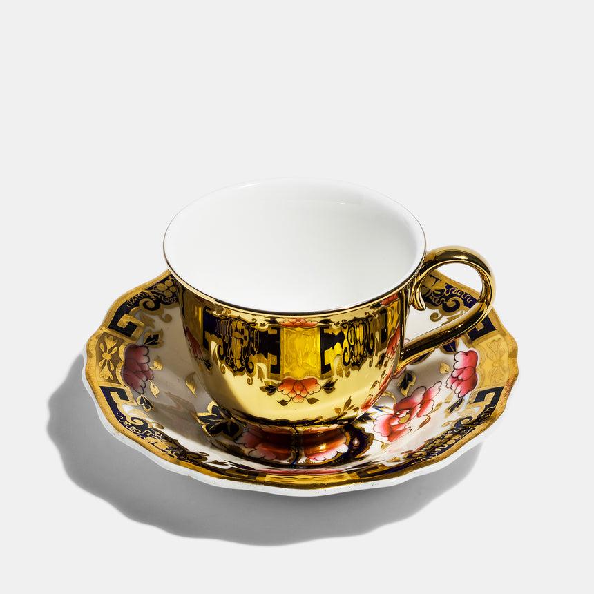 Richard Brendon Ridgway Saucer C.1825 And Gold Reflect Teacup