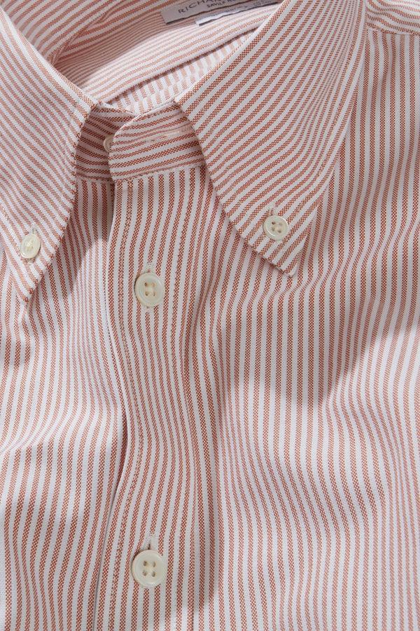 Richard James Button-Down Shirt – Coffee Oxford Bengal