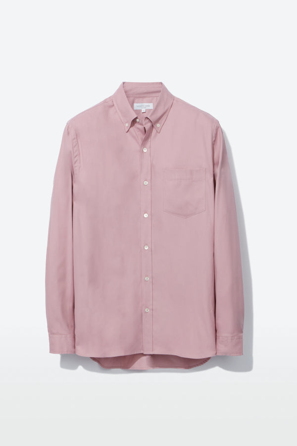 richard james Button-Down Shirt – Rose Cotton Flannel Twill