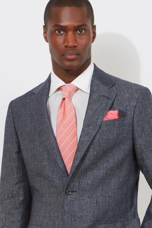 Richard James Chapman Jacket – Denim Blue Linen & Cotton Blend