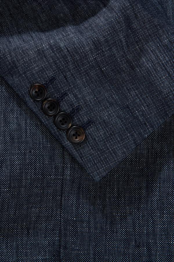 Richard James Chapman Jacket – Denim Blue Linen & Cotton Blend