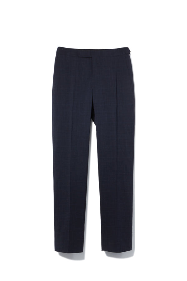 Richard James Chapman Trousers – Navy Prince Of Wales Check Seersucker