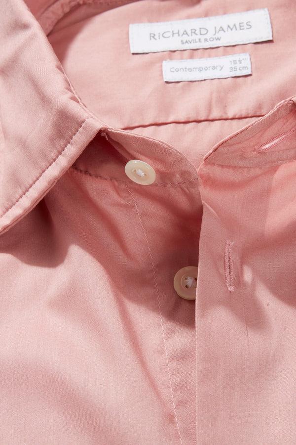 Richard James Contemporary Shirt – Dust Pink Light Cotton Poplin