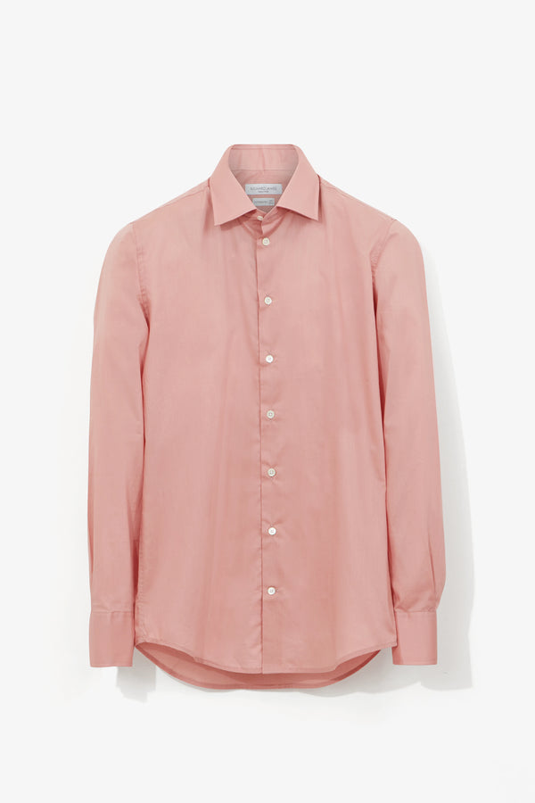 richard james Contemporary Shirt – Dust Pink Light Cotton Poplin