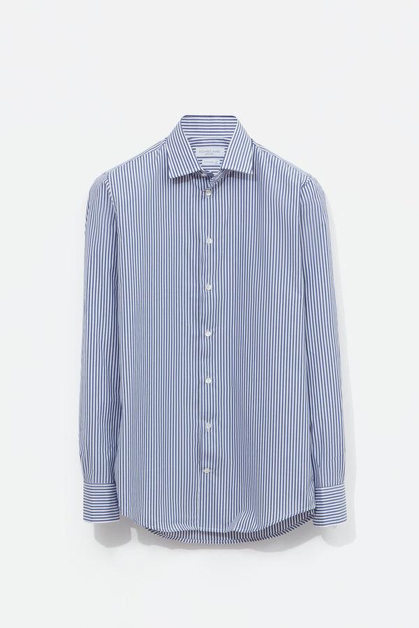 richard james Contemporary Shirt – Navy Bengal Stripe