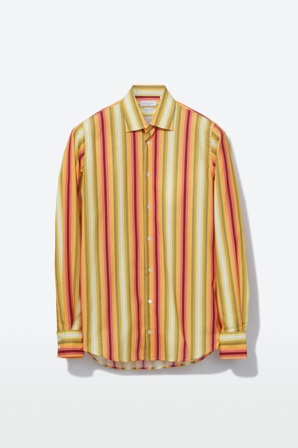 richard james Contemporary Shirt – Yellow Multi-Stripe