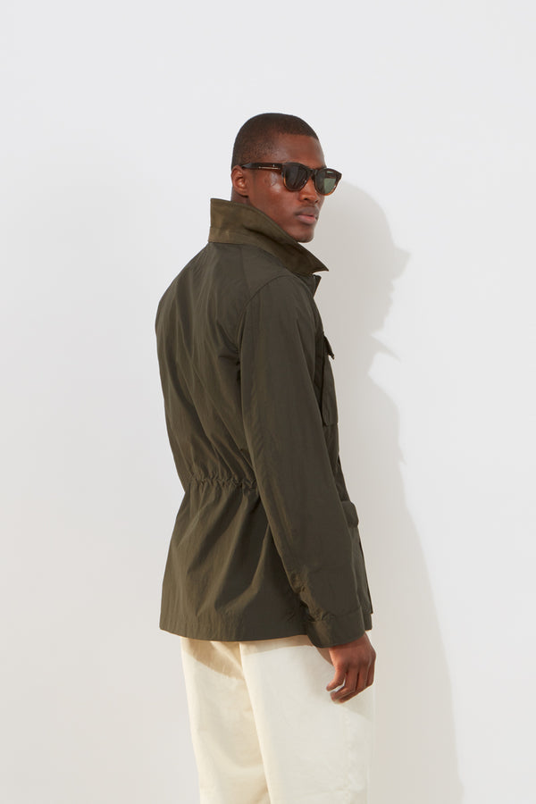 Richard James Field Jacket – Lightweight Olive Recycled PA Cotton Blend