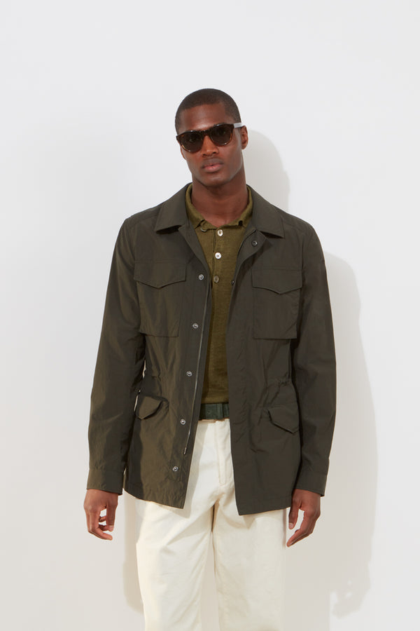 richard james Field Jacket – Lightweight Olive Recycled PA Cotton Blend