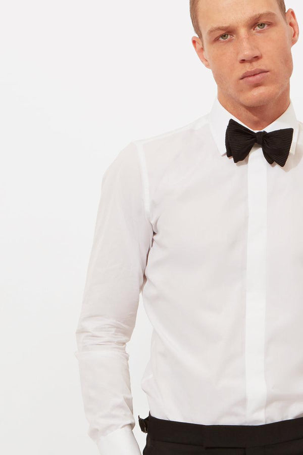 Richard James Fly Front Double Cuff Poplin Cotton Shirt