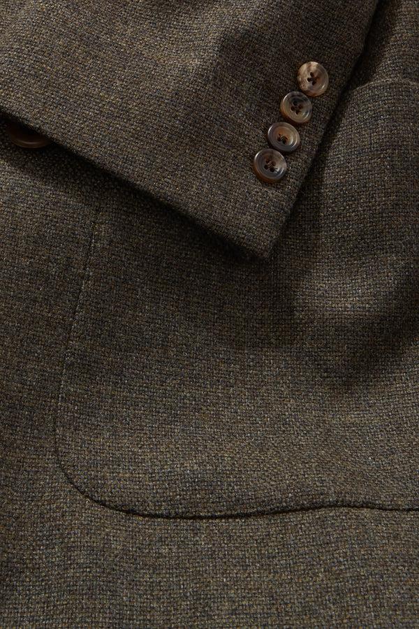 Richard James Hepworth Blazer – Olive Wool & Cashmere Basketweave