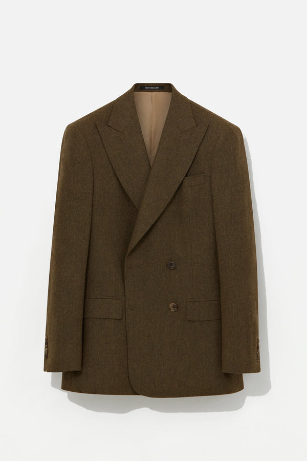 richard james Hepworth Jacket – Olive Wool & Cashmere Flannel